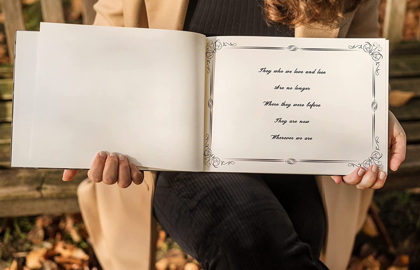 LIFETOO Ocean Hard-Cover Celebration of Life Funeral Guest Book