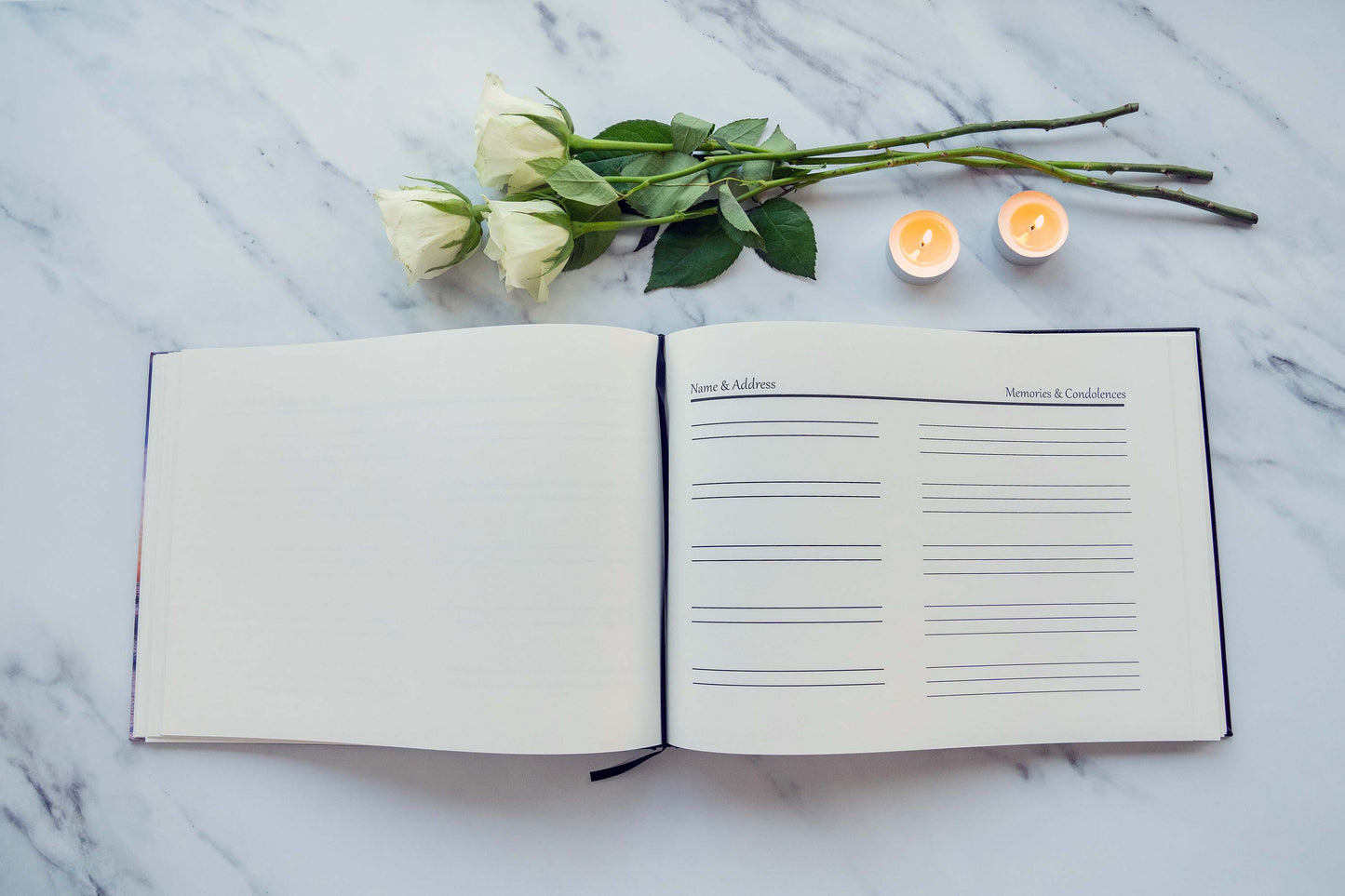 LIFETOO Ocean Hard-Cover Celebration of Life Funeral Guest Book